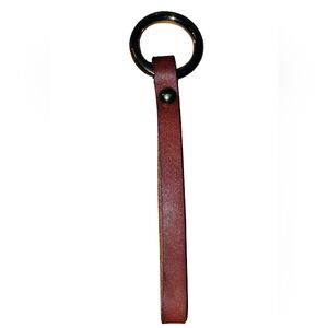 Gold and Brown Leather Key Chain